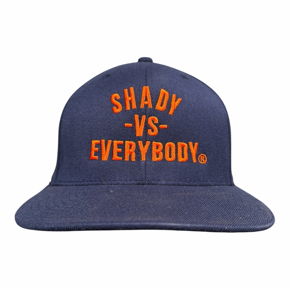Shady vs Everybody Detroit Tigers Colors Navy Blue Orange SnapBack Hat Eminem